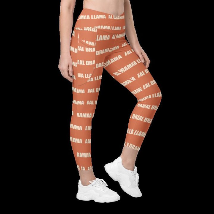 Al Drama Llama Wordmark Leggings in White