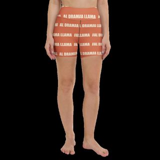 Al Drama Llama Wordmark Yoga Shorts White