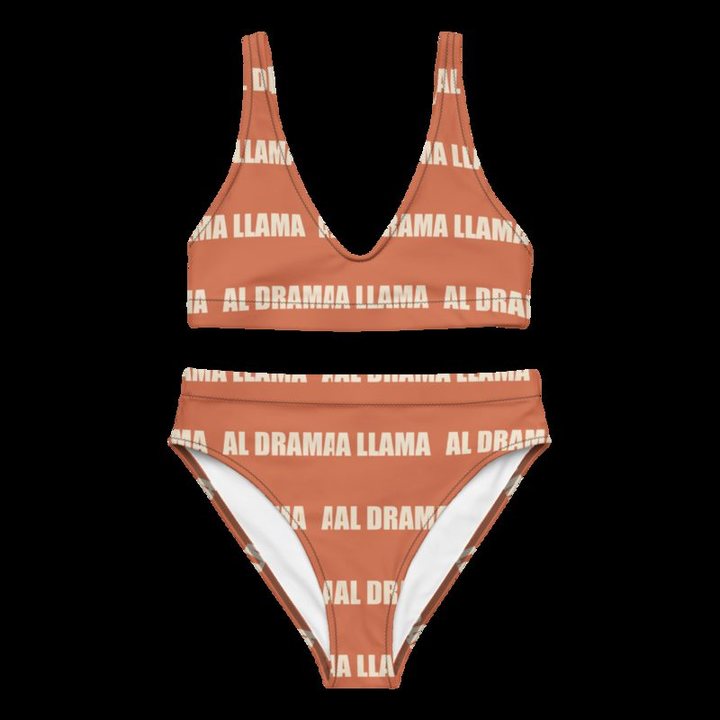 Al Drama Llama Wordmark Bikini in White