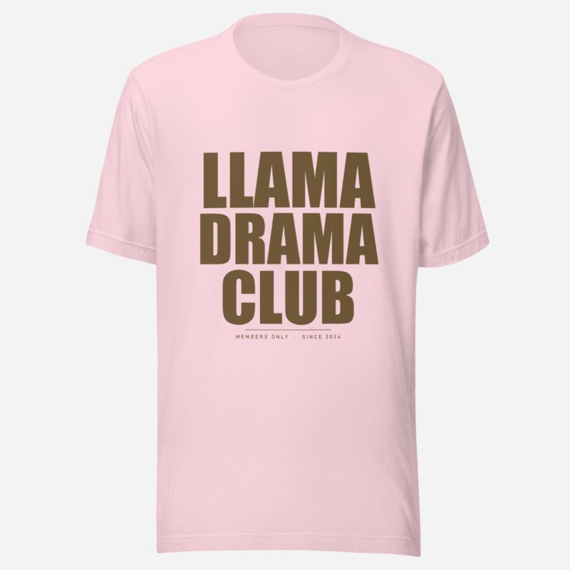 Al Drama Llama Drama Club Tee in Soft Pink
