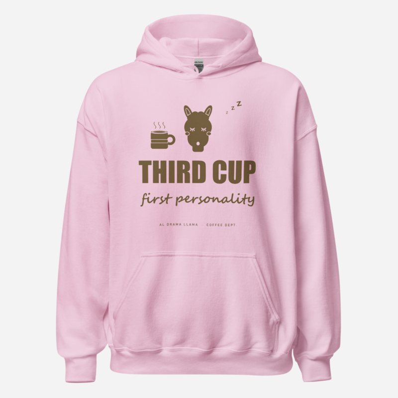 Al Drama Llama Third Cup, First Personality Comic Relief Hoodie Light Pink