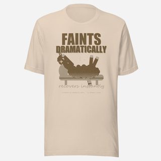 Al Drama Llama Faints Dramatically Recovers Instantly Llama Dept. Tee Soft Cream