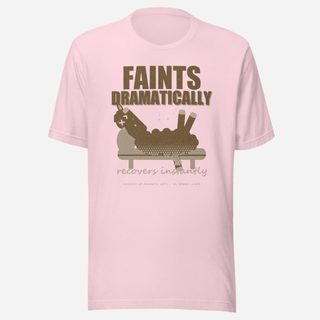 Al Drama Llama Faints Dramatically Recovers Instantly Llama Dept. Tee Soft Pink