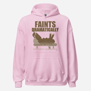 Al Drama Llama Faints Dramatically Recovers Instantly Llama Dept. Hoodie Light Pink