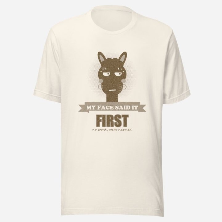 Al Drama Llama My Face Said It First Llama Dept. Tee in Vintage White