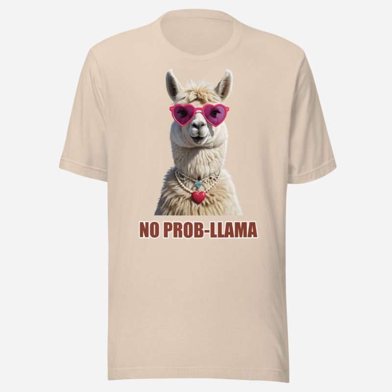 Al Drama Llama No Prob-Llama Pearls Tee Soft Cream
