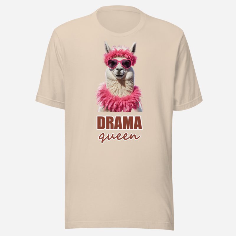 Al Drama Llama Drama Queen Boa Tee Soft Cream