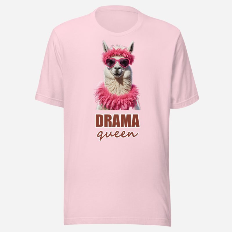 Al Drama Llama Drama Queen Boa Tee in Soft Pink