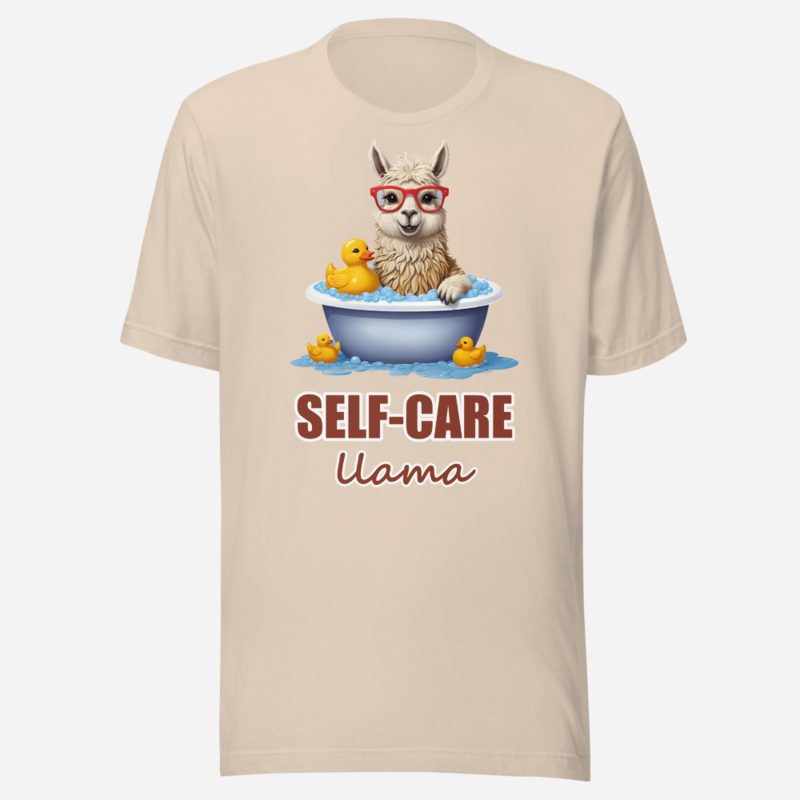 Al Drama Llama Self-Care Llama Bath Tee Soft Cream