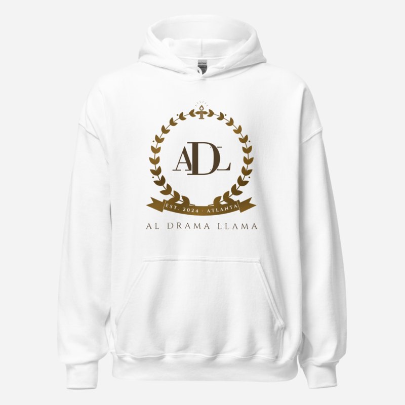 Al Drama Llama Maison Crest Hoodie in White