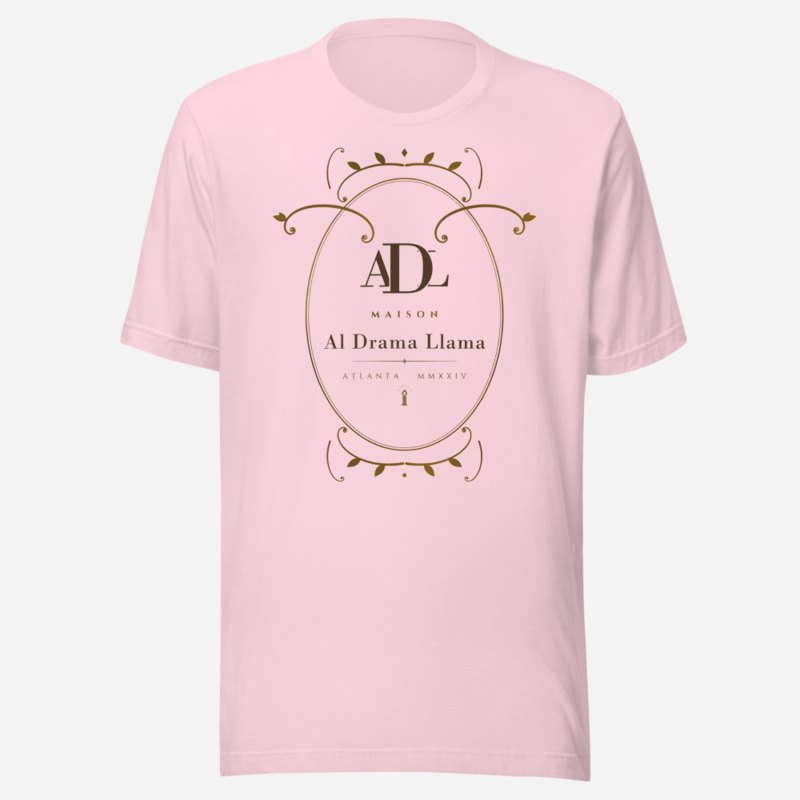 Al Drama Llama Maison Baroque Cartouche Tee in Soft Pink