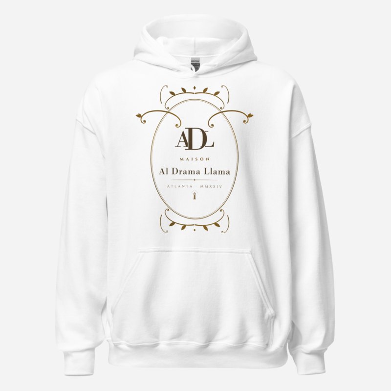 Al Drama Llama Maison Baroque Cartouche Hoodie White