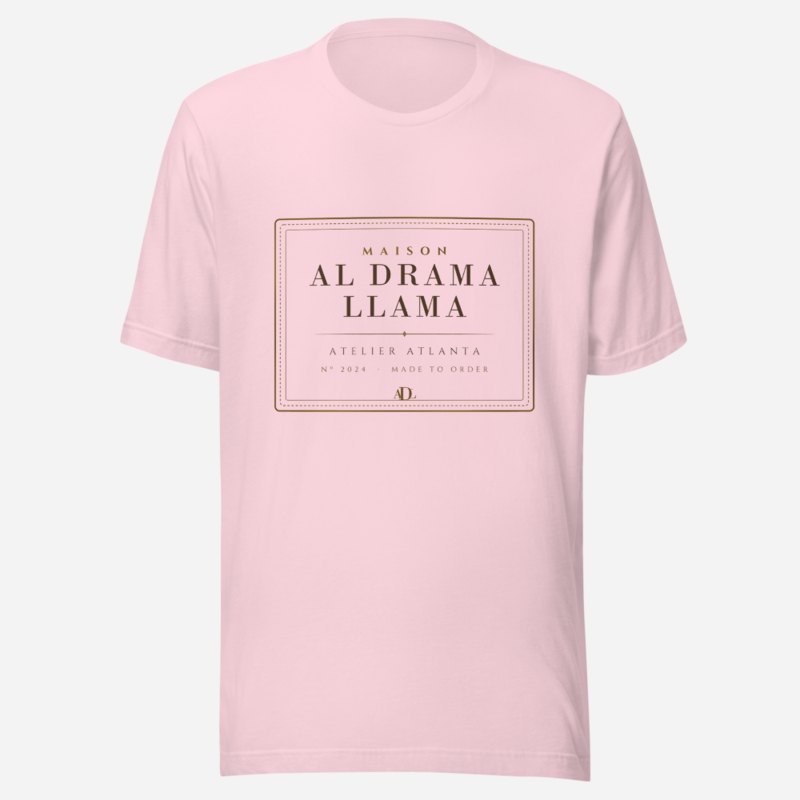 Al Drama Llama Maison Atelier Label Tee in Soft Pink