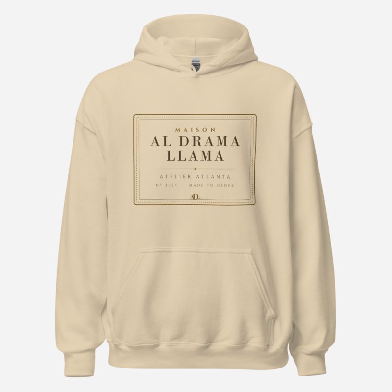 Al Drama Llama Maison Atelier Label Hoodie Sand