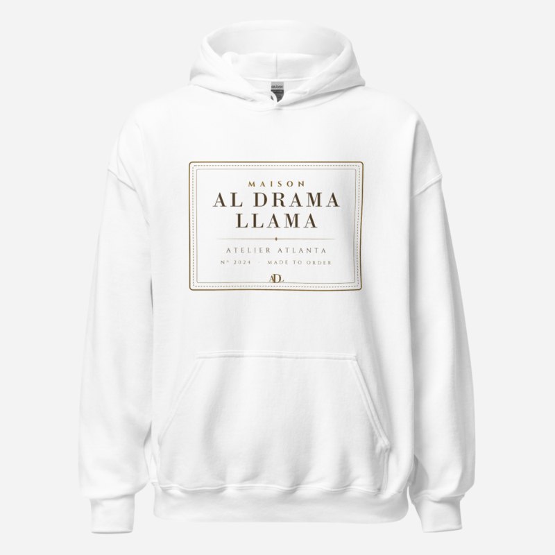 Al Drama Llama Maison Atelier Label Hoodie White