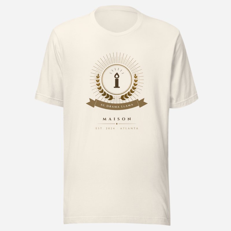 Al Drama Llama Maison Heraldic Emblem Tee Vintage White