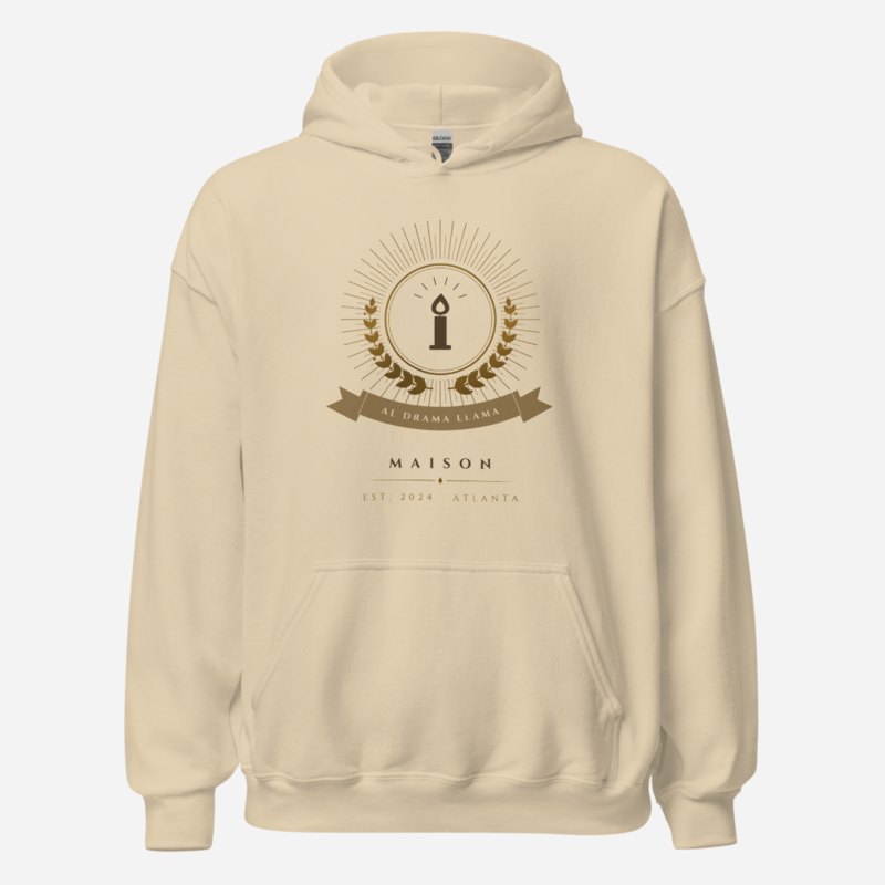 Al Drama Llama Maison Heraldic Emblem Hoodie Sand