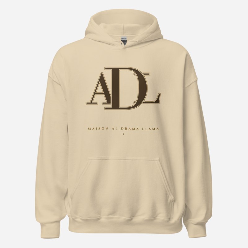 Al Drama Llama Maison Embroidered Monogram Hoodie Sand