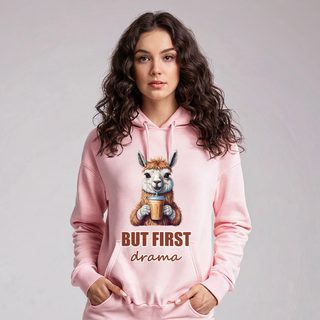 Al Drama Llama But First Drama Coffee Hoodie AI model