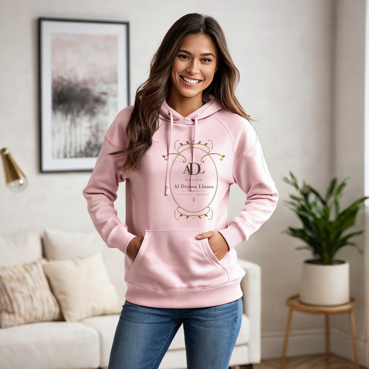 Al Drama Llama Maison Baroque Cartouche Hoodie