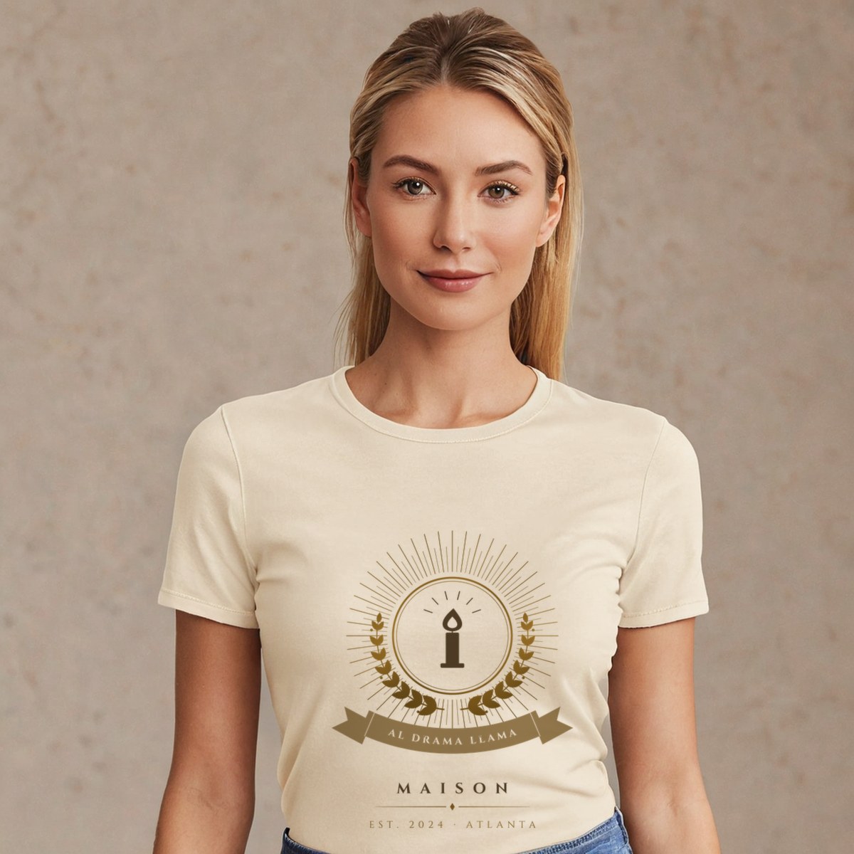 Al Drama Llama Maison Heraldic Emblem Tee