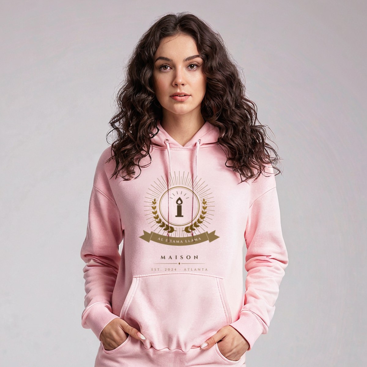 Al Drama Llama Maison Heraldic Emblem Hoodie