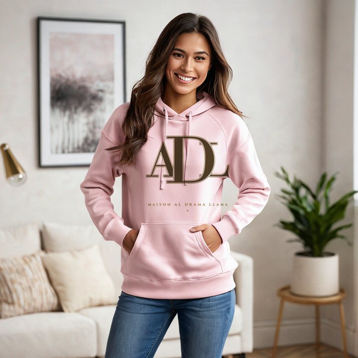 Al Drama Llama Maison Embroidered Monogram Hoodie